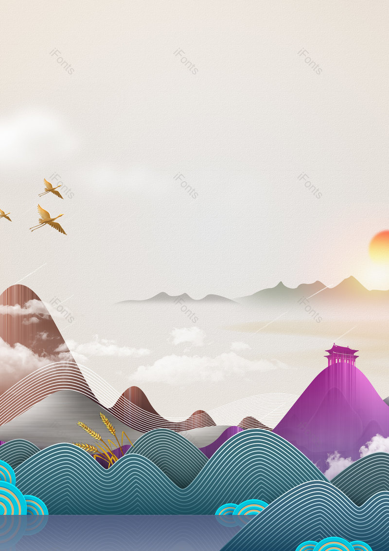 高端中国风二十四节气芒种节气海报背景,插画/手绘图,插画/手绘图库,插画/手绘图下载,插画/手绘